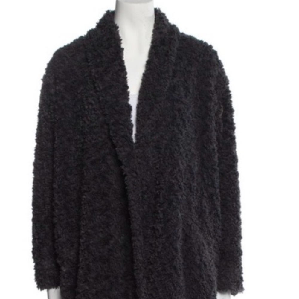 Isabel Marant Étoile Black Plush Jacket in Dark Grey